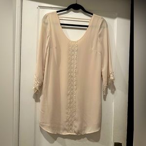 ASTR boho chic cream shift dress